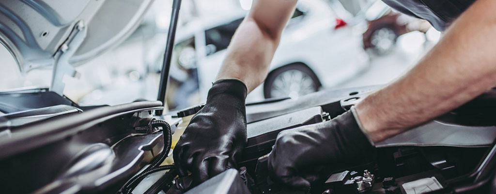 Mechanic working on a vehicle repair